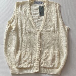 Vintage Wye Oaks Sleeveless Sweater Vest 1970’s NWT